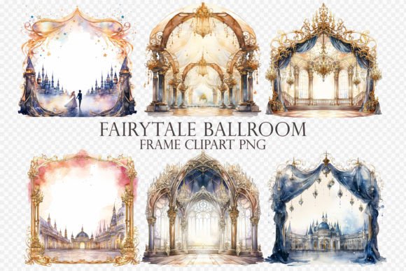 Fairytale Ballroom Frame Clipart, 27 PNG Graphic AI Transparent PNGs By Mehtap Aybastı