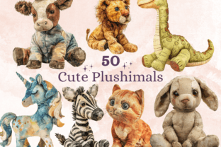 Plush Animal Toys Clipart Sublimation Graphic Illustrations By giraffecreativestudio 1