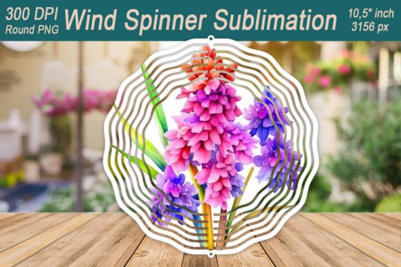 Spring Flower Wind Spinner Wrap Png Graphic Crafts By Helene's store