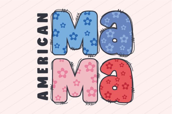 4th of July American Mama Svg Png USA Gráfico Manualidades Por Svg Box
