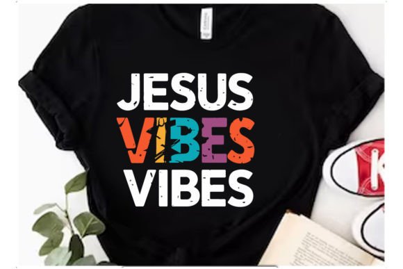 Jesus Vibes Christian PNG Sublimation Gráfico Diseños de Camisetas Por T shirt design store fair
