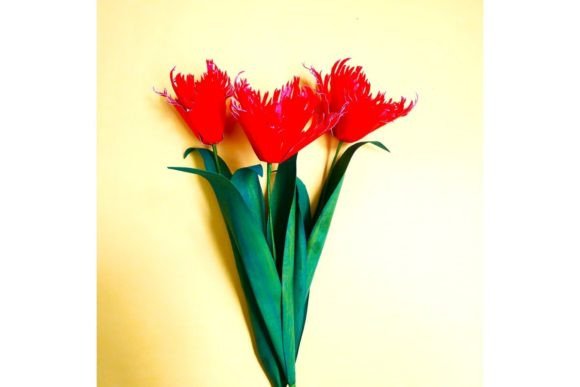 Leo Tulip Paper flowers 3D SVG Craft By 3D SVG Crafts