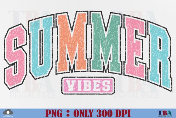 Summer Vibes PNG Sublimation Retro Vacay Graphic T-shirt Designs By TBA Digital Files