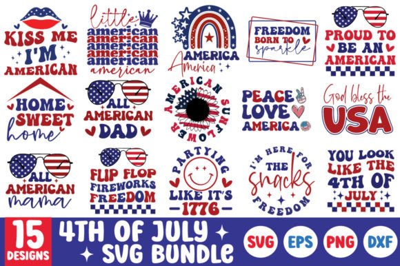4th of July SVG Bundle, July 4th SVG, Fo Graphic Crafts By DelArtCreation