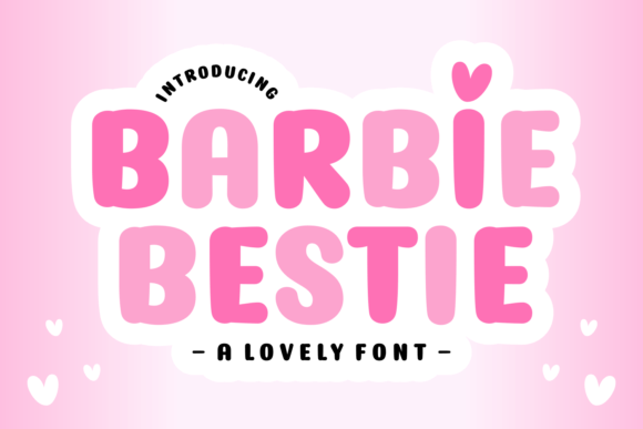 Barbie Bestie Display-Schriftarten Schriftart Von Darman (7NTypes)