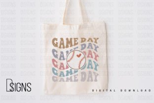 Groovy Game Day Baseball Sublimation Graphic T-shirt Designs By DSIGNS 4