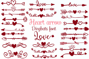Heart Arrow Dingbats Font By Nongyao 1