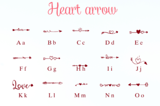Heart Arrow Dingbats Font By Nongyao 2
