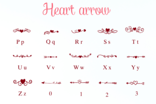 Heart Arrow Dingbats Font By Nongyao 3