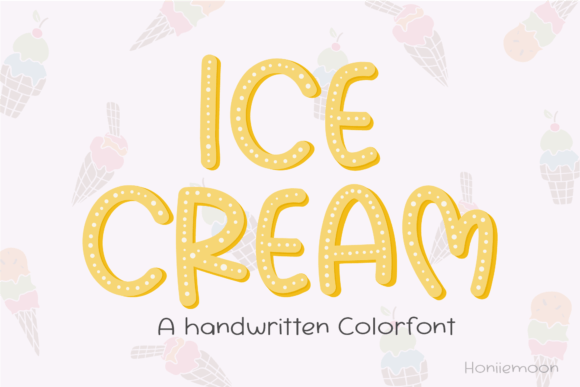 Ice Cream Font Colorati Font Di ็Honeymons
