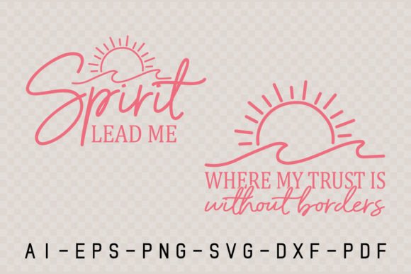 Spirit Lead Me, Christian SVG Graphic T-shirt Designs By TheCreativeCraftFiles