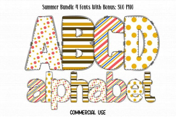 Summer Color Fonts Font By Doodle Lettters Studio