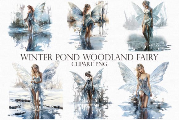Winter Pond Woodland Fairy Clipart Grafik KI Transparente PNGs Von Mehtap Aybastı