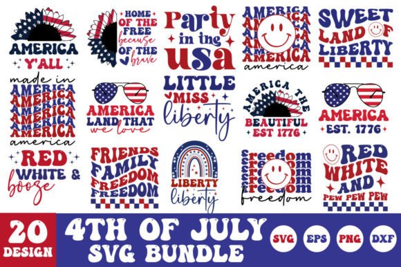 4th of July Mega Bundle, Independence Da Graphic Crafts By DelArtCreation