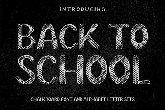 Back to School Farb-Schriftarten Schriftart Von Font Craft Studio