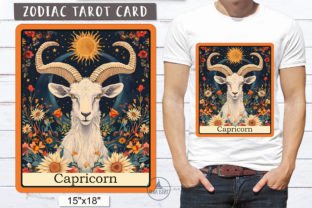 Capricorn Astrology Signs | Tarot Card Gráfico Ilustraciones Imprimibles Por Olga Boat Design 1