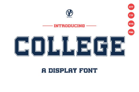 College Display-Schriftarten Schriftart Von NPNaay