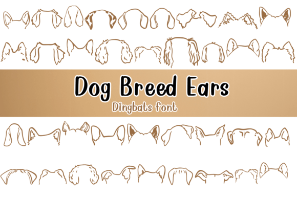 Dog Breed Ears Dingbats Font By Nongyao
