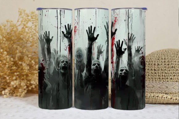 Horror Scary Halloween Tumbler Wrap Graphic Crafts By BonnyDesign