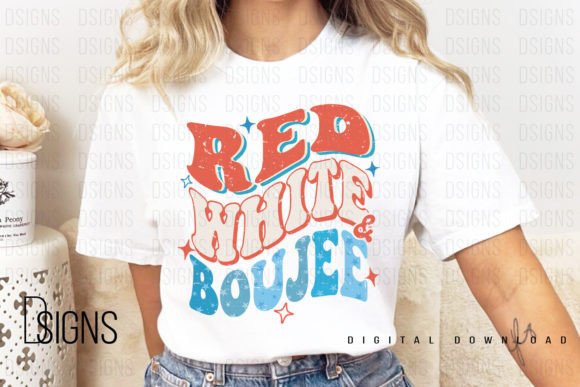 Patriotic 4th of July Boujee Sublimation Afbeelding T-shirt Designs Door DSIGNS