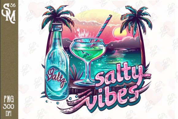 Salty Vibes Clipart PNG Graphics Afbeelding Crafts Door StevenMunoz56