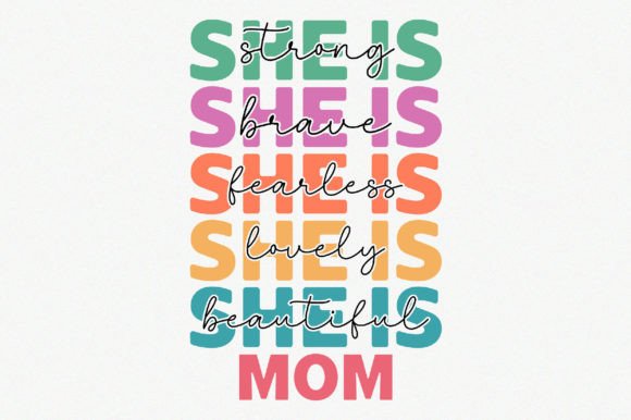 She is Strong Brave Fearless Lovely Beau Gráfico Manualidades Por Craft Artist