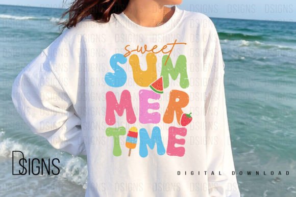 Sweet Summer Time Beach Sublimation Graphic T-shirt Designs By DSIGNS