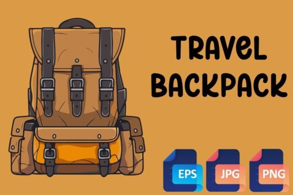 Travel Backpack Grafica Illustrazioni Stampabili Di unlimited art