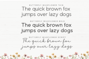 Butterfly Wildflower Sans Serif Font By Manjalistudio 6