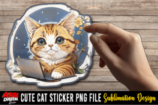 Cute Cat Stickers, Cat Kawaii Stickers Afbeelding Afdruk Sjablonen Door Arte Digital Designs 10