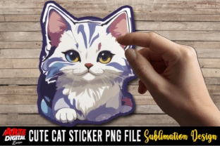 Cute Cat Stickers, Cat Kawaii Stickers Afbeelding Afdruk Sjablonen Door Arte Digital Designs 15