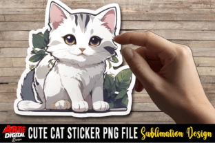 Cute Cat Stickers, Cat Kawaii Stickers Afbeelding Afdruk Sjablonen Door Arte Digital Designs 4