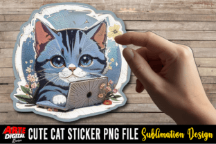 Cute Cat Stickers, Cat Kawaii Stickers Afbeelding Afdruk Sjablonen Door Arte Digital Designs 9