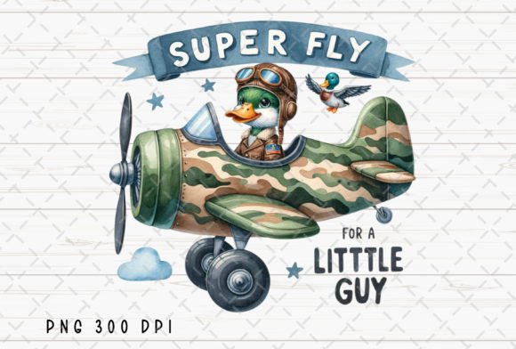 Duck Camo Airplane Kids Little Boy PNG Illustration Illustrations Imprimables Par Flora Co Studio