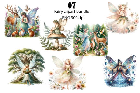 Nature Fairy Clipart Collection Graphic Illustrations By Print Market Designs