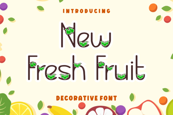 New Fresh Fruit Decorative Font By Andal (7NTypes)
