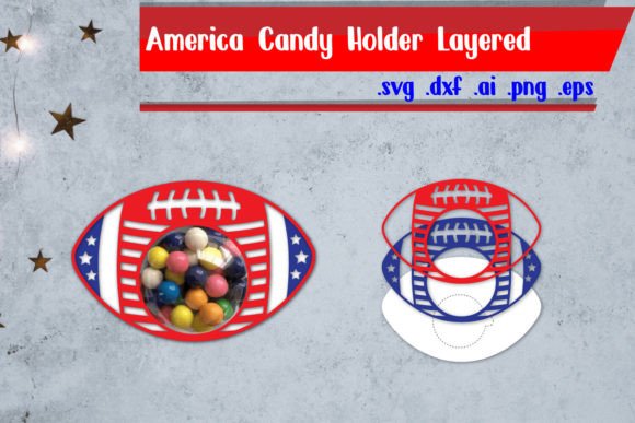 America Candy Holder Graphic Crafts By assalwaassalwa