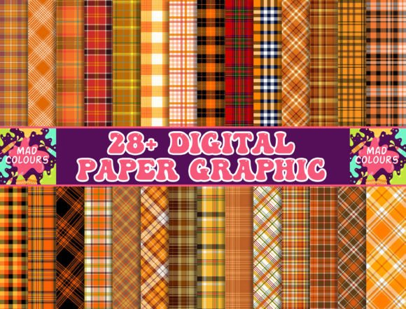 Fall Plaids Seamless Digital Papers Graphic Patterns By Mad Colours