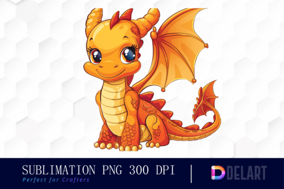 Fantasy Dragon PNG Clipart Design Graphic Illustrations By DelArtCreation