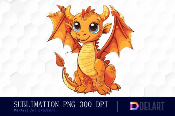 Fantasy Dragon PNG Clipart Design Grafik Druckbare Illustrationen Von DelArtCreation