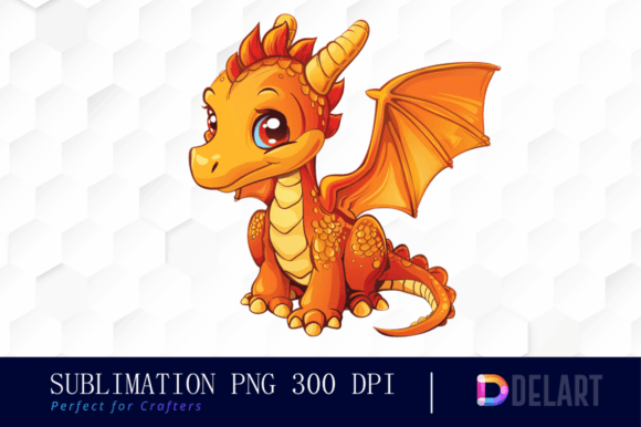 Fantasy Dragon PNG Clipart Design Grafika Ilustracje do Druku Przez DelArtCreation