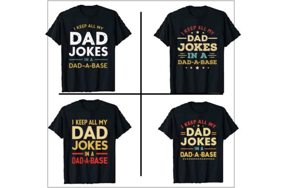 I KEEP ALL MY DAD JOKES..T Shirt BUNDLE Gráfico Diseños de Camisetas Por nobabsorkar1
