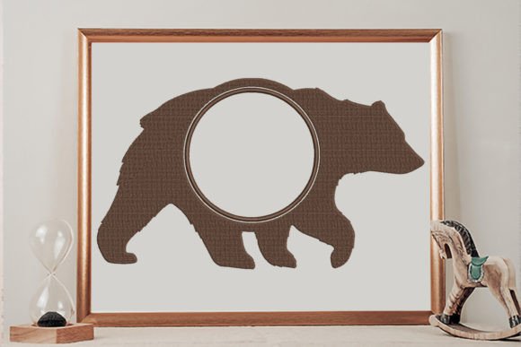 Mama Bear Monogram, Mother’s Day Muttertag Stickereidesign Von wick john