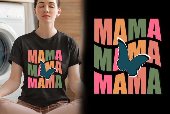 Mom Mama Mother Day PNG T-SHIRT DESIGN Graphic T-shirt Designs By nusrat 87