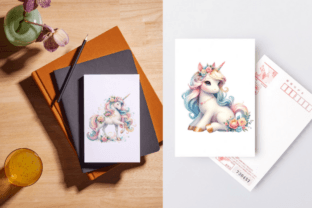 Unicorn Watercolor Flowers Sublimation Graphic Print Templates By Prints and the Paper 9