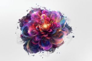 Watercolor Aurora Bloom Sublimation Pack Graphic Illustrations By DigitalCreativeDen 6