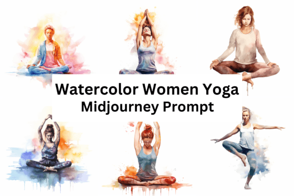 Watercolor Woman Yoga Graphic Illustrations By Digital Delight