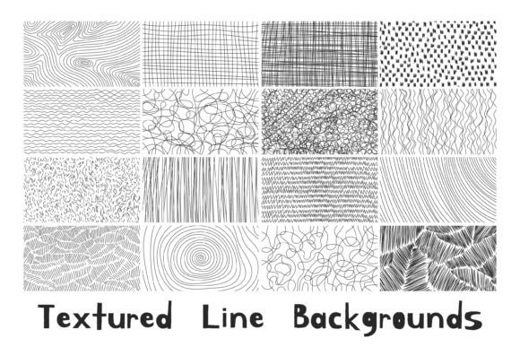 Abstract Textured Line Backgrounds JPG Graphic Social Media Templates By Rin Green