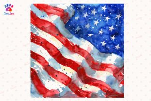 American Flag Background 25 Gráfico Plantillas de Impresión Por AnnieJolly 1