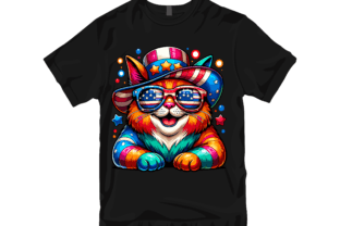 Cat 4th of July Vector T-Shirt Design. Grafik T-shirt Designs Von Trendy Creative 2
